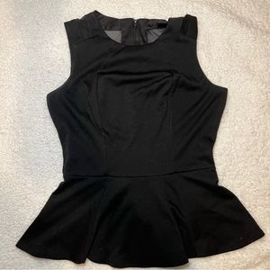 Black peplum top